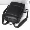 Large Capacity Men's Cowhide Leather Backpack - Casual and Business Travel Shoulder Bag In Fashionable Style