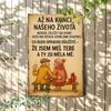 Vintage Czech Slogan Tin Sign, 7.87x11.81in Retro Metal Wall Art, Nostalgic Home Decor