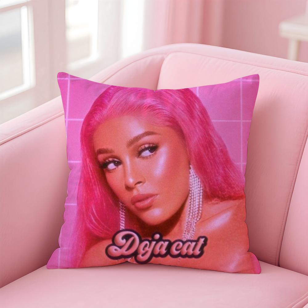 Singer D-Doja CatS Cushion Cover Home & Car Multi-Scene Pillow Cover - Reversible, Soft & Durable for Daily Use