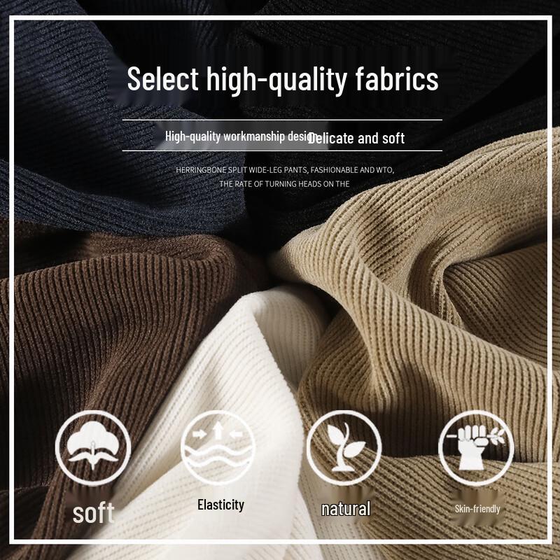 Damskie spodnie codzienne z wysokim stanem i szerokimi nogawkami