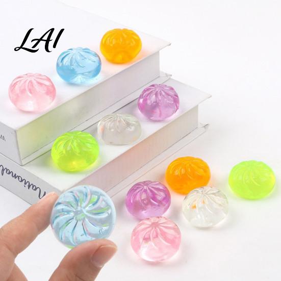 Dumpling Stress Relief Toy Squeeze Clear Mini Steamed Bun Sensory Ball Soft Stretchy Fidget Party Favors