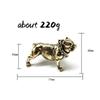 Vintage Pure Copper French Bulldog Statue Desk Ornament Decoration Crafts Accessories Metal Brass Cute Dog Figurines Home Decors