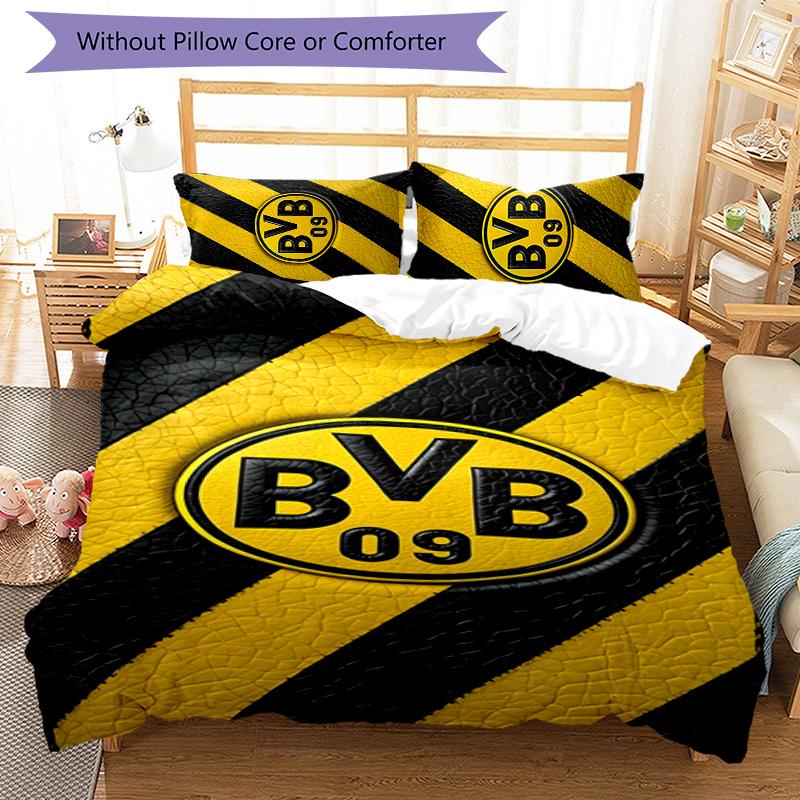 BvB 09 3pcs Bedding Set Duvet Cover Closure Includes 1 Duvet Cover & 2 Pillowcases for All Seasons Bedroom Home Dorm Decor