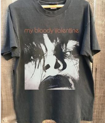 Vintage My Bloody Valentine Band Houtskool Unisex Shirt Heren Dames