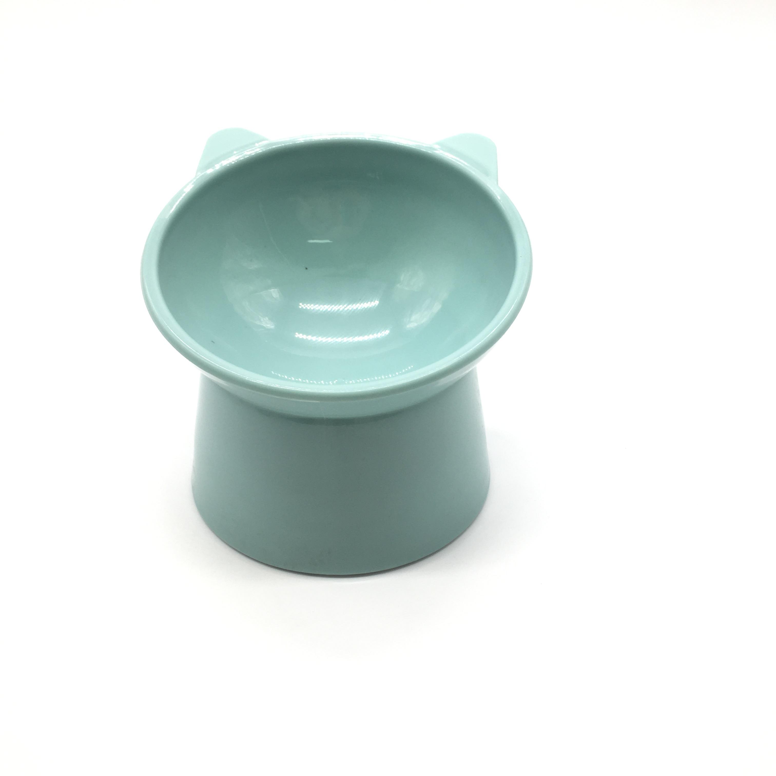 

Миска для кормления домашних животных с наклонным дном и защитой шеи от удушья, миска для кошек и щенков, приподнятая миска для корма для маленьких собак, пластиковая кормушка для домашних животных