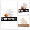 Halloween Table Decor Wooden Centerpiece Signs Happy Halloween Trick Or Treat Boo