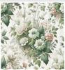 Green Shower Curtain, Delicate Floral Huddle With Leaves Bohemian Romantic Concept Sage Tones, Cloth Fabric Bathroom D
