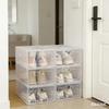 Dustproof Household Storage Box Fold Plastic Thickened Transparent Shoes Box Stackable Combined Shoe Cabinet Organizer Case