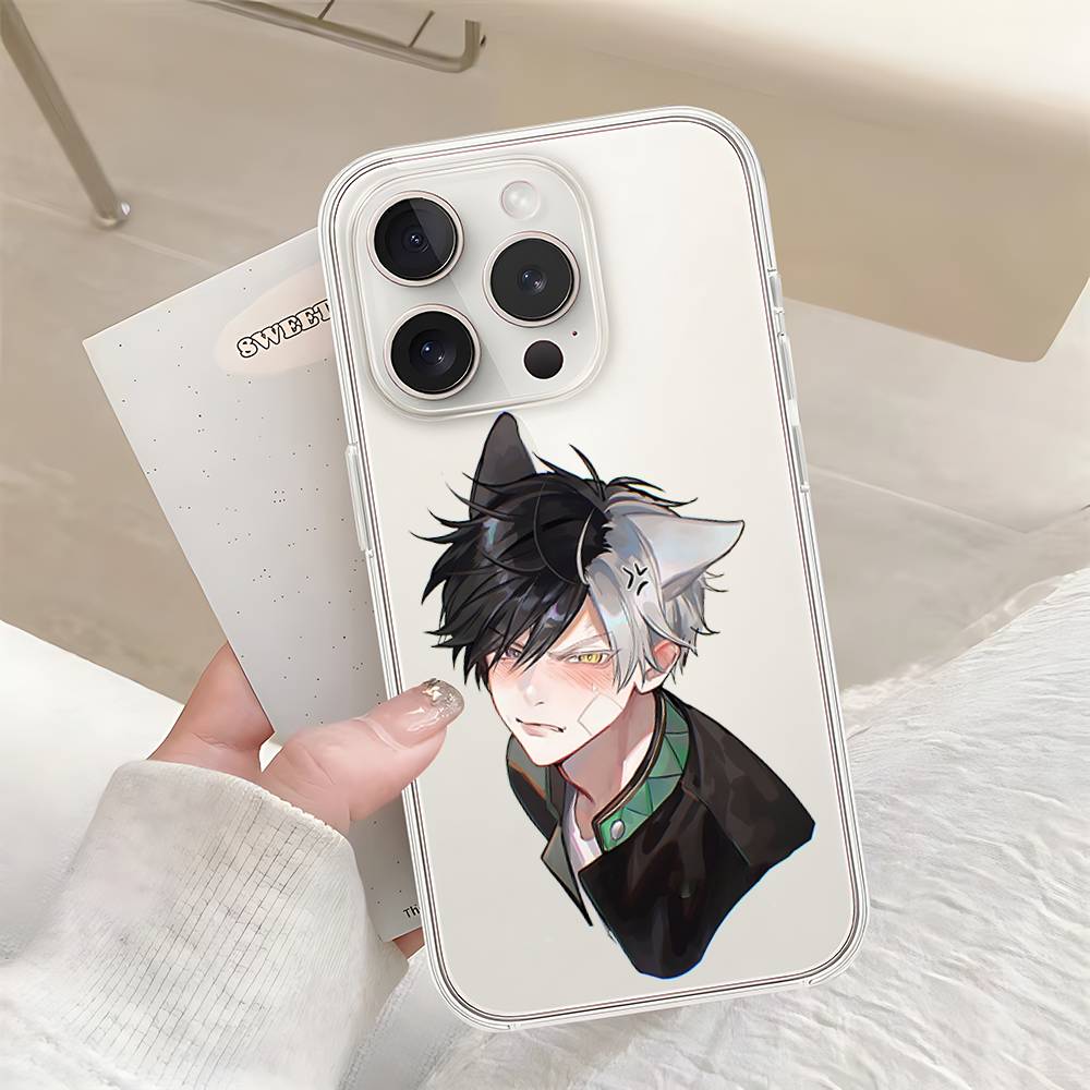 Amine W-WINDs BREAKERs Phone Case For IPhone 17 16 15 14 Plus 13 12 11 Pro Max Phone Back Cover Transparen