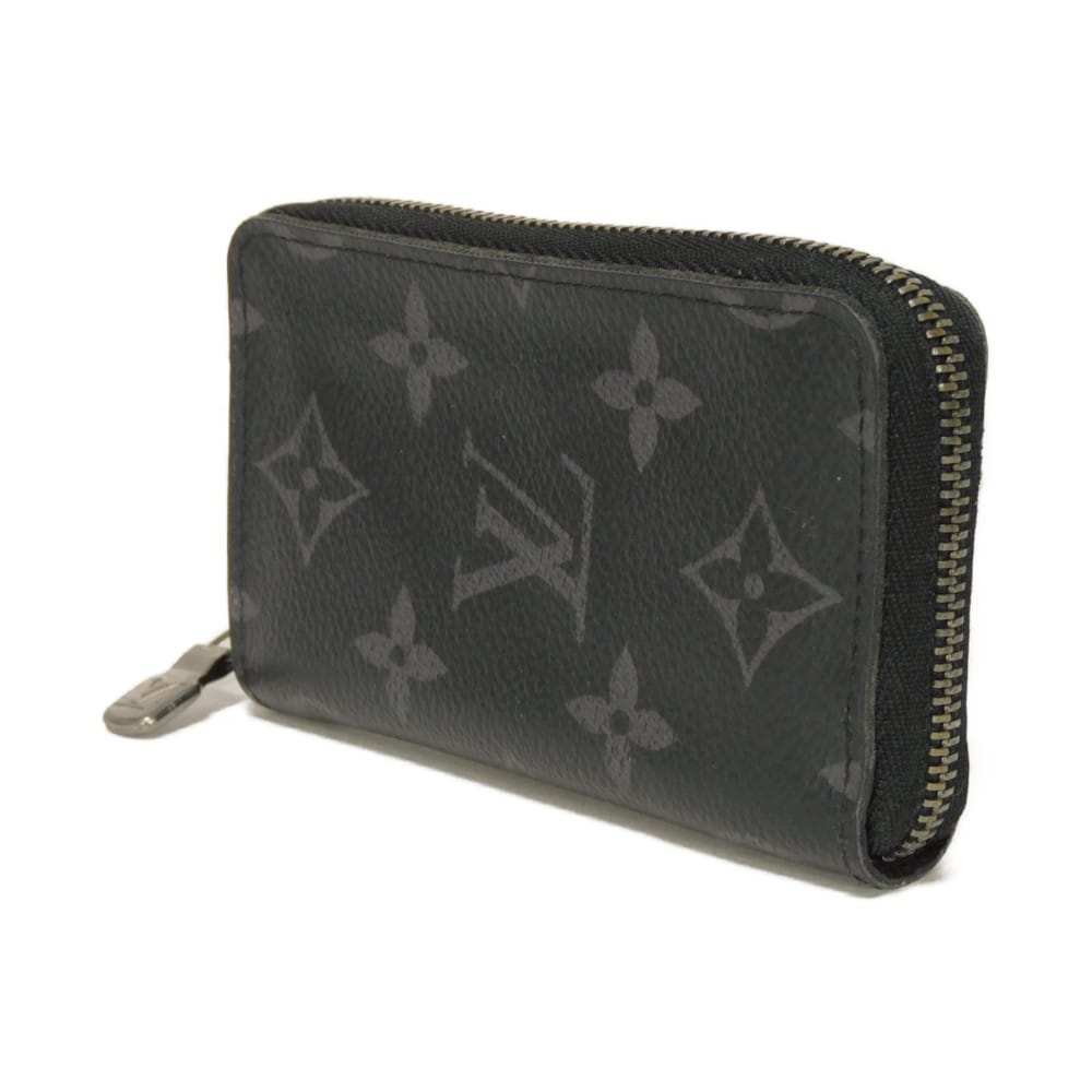 Used 12564 Zippy Coin Purse, Vertical, M81662 7943, Black, RFID IC Chip, Monogram Eclipse Noir Men's from Japan