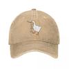 Kunst Frieden War Nie Eine Option Baseballkappe Vintage Abgenutzter Denim Gewaschen Cartoon Enten Sonnenkappe Unisex Stil Outdoor Kappen Hut