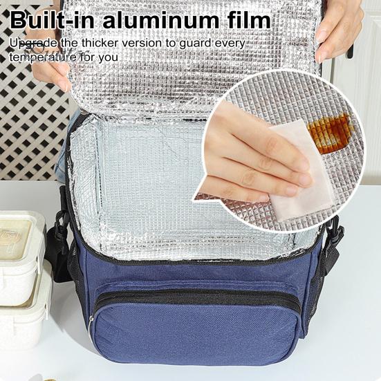 Große isolierte Lunchtasche, Lebensmittelaufbewahrungstasche für Restaurants, Bento-Box mit großer Kapazität, Picknicktasche, tragbarer, verdickter Thermo-Eisbeutel