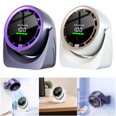 Wall-Mounted Desk Fan Digital Display Portable Fan 100 Speeds Desktop Fan for Home Office Kitchen Travel Camping