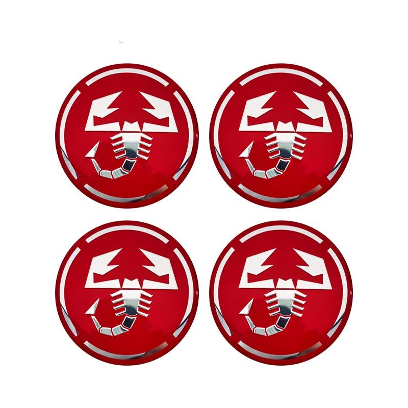 4 szt. 56 mm Emblemat Środkowy Naklejki na Kołpaki Kół Samochodowych Dla Abarth 500 Punto Stilo Palio Bravo Doblo Aegea Strada
