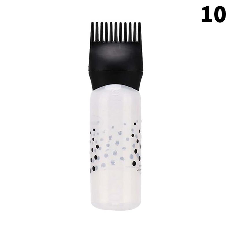 Shampoo Brush Empty Hair Shampoo Bottle With Comb Teeth Salon Treatment Oil Perm Dye Bottle Color Plastic Dry Cleaning Bottle