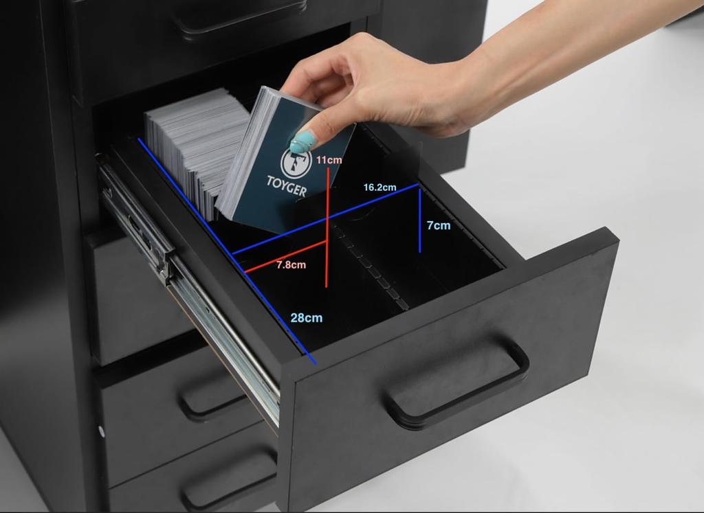 TOYGER TCG Palas Drawer with Flexible Compatible with TCG Card Storage Shelf with 4 Dividers [TCG-specific Dividers] Castle,