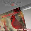 Set Of 2 Curtains Cardinal Bird Christmas Winter Red Chic Window Treatment Durable Polyester Outdoor Made