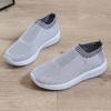 Flying Woven Flat Shoes Women's Spring Youth All-match Slip on Sneakers Hollow Breathable Surface Running Casual Sports Shoes