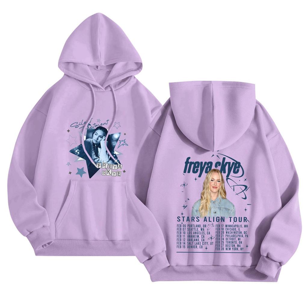 Unisex Fashion Lightweight Long Sleeve Pullover With Pockets Printed Hoodie