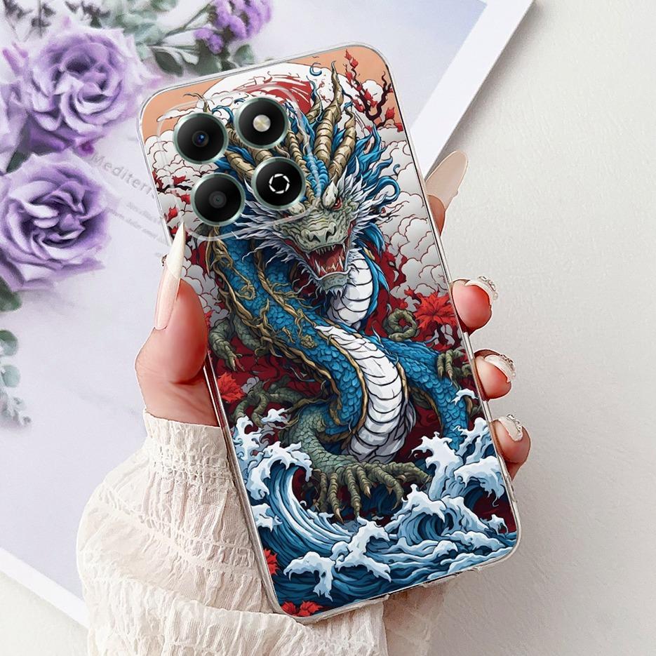 Für Honor X6b Hülle JDY-LX1 JDY-LX2 Niedliche Glückskarpfen Bemalte Abdeckung Weiche Dünne Handyhülle Für Honor X6a X 6b HonorX6a HonorX6b Fundas