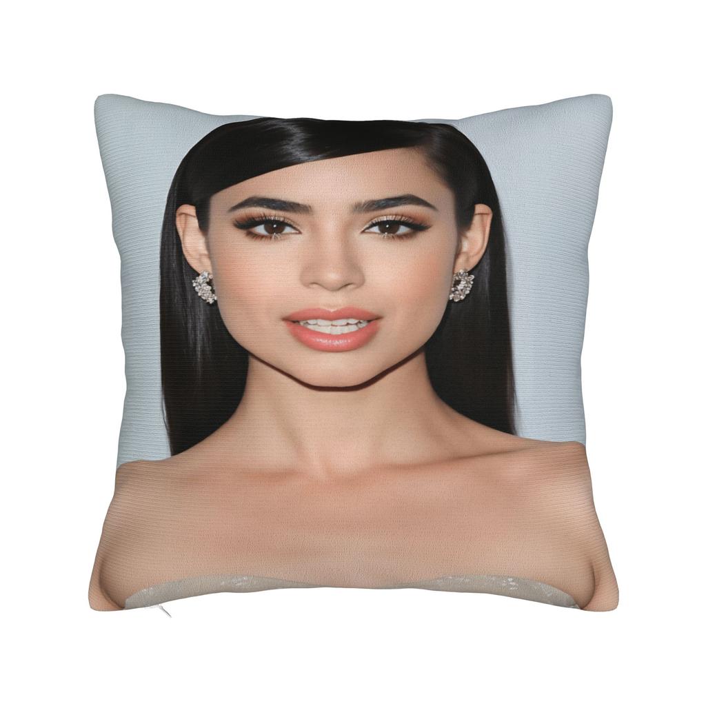 Actor S-Sofia C-Carson Pillow Cover  Novelty Pillow Case For Living Room Chair Soft Cushion Cover Birthday Present