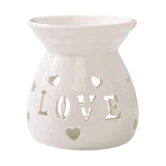 Ceramic Tea Light Candle Holder Small Essential Oil Burner Wax Melt Warmer Aromatherapy Aroma Diffuser for Home Bedroom Decor