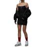 Jordan Solid Colour Sleeveless Halter Dress Women's Black