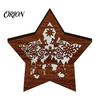 Unique Christmas Gifts 3D Wooden LED Night Light, Hollow Carved Tabletop Decor Seasonal with Warm Glow, Festive Holiday Home And Office Decoration