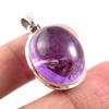 Natural Amethyst Gemstone 925 Solid Sterling Silver Jewelry Pendant 1.4'' y5Q41
