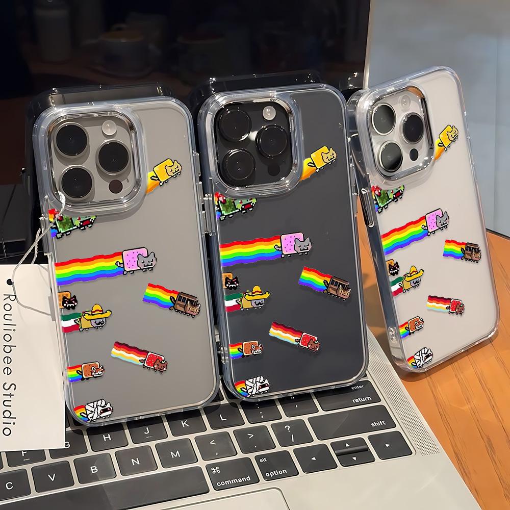 Rainbow Animals Fashion Phone Case For iPhone 17 16E 15 11 12 14 13 Pro Max 16 Plus 17E Air Shockproof Cover Fundas