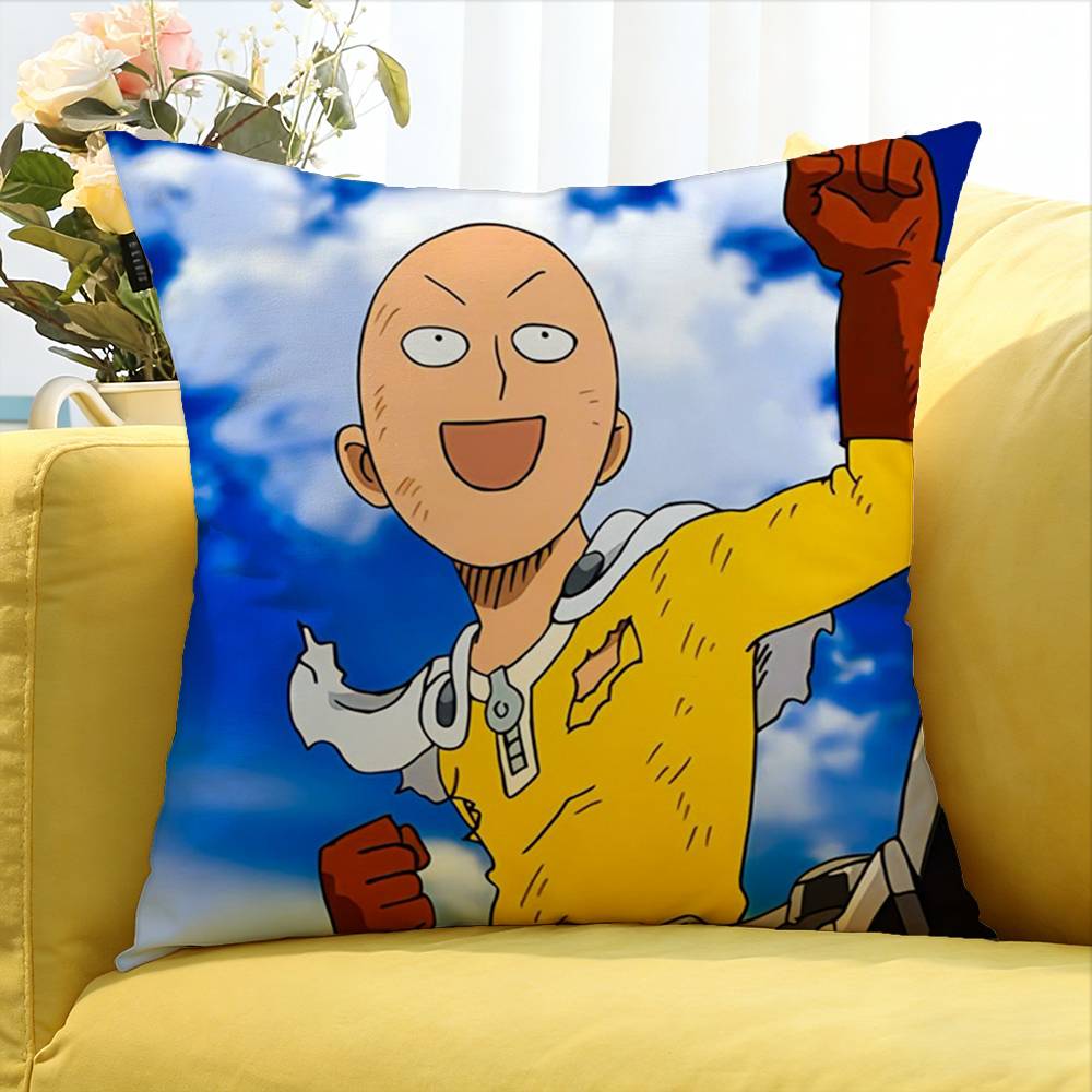 OnePunchMan World Various Sizes Square Pillow Case For Car Home Bedchamber Decor