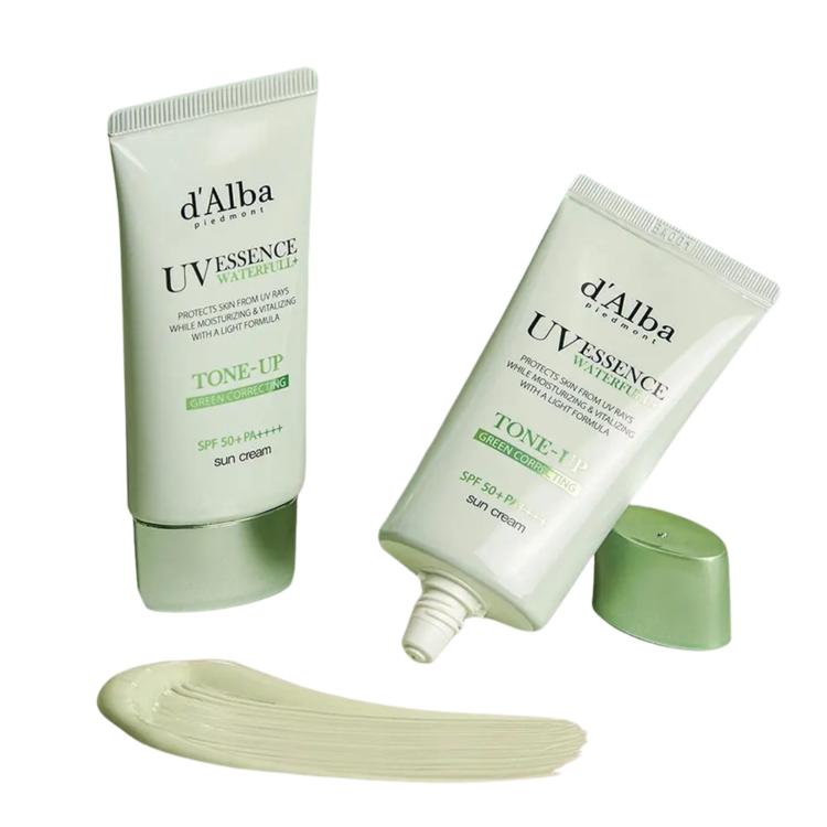 [d'Alba] Green Tone-Up Sunscreen SPF50+ PA++++ Color Correcting UV Protection Sun Cream 50ml x2 Set