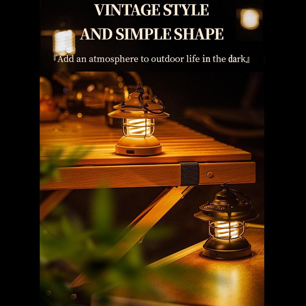 LED USB Desk Lamp Outdoor Emergency Flashlight Rechargeable Metal Vintage Hanging Camping Lamp Hanging Tent Lamp horse lantern