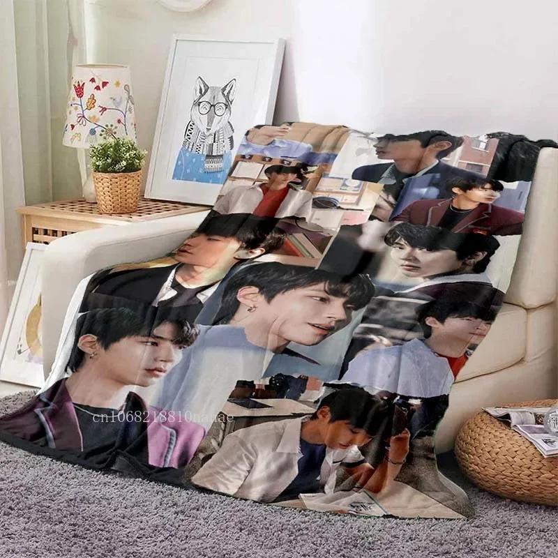 Hwang In Yeop Soft Flannel Blanket Kd Star Poster Blanket Sofa Bed Bedroom Living Room Portable Home Travel Break Blanket