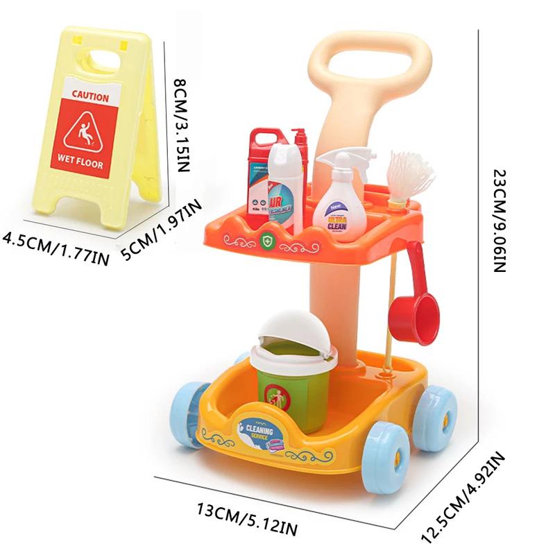 Mini Broom And Dustpan Set Pretend Play Set For Girls & Boys,Mini Cleaning Broom Set Toy Household Cleaning Toys for Kids
