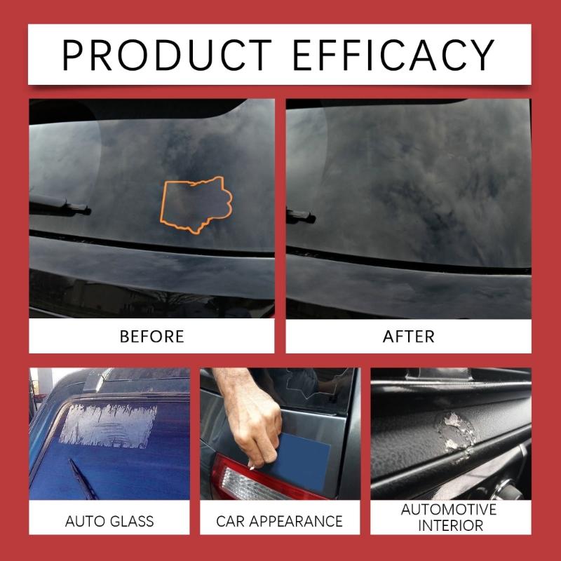 Sticker Remover for Cars 60 Ml with Scraper, Liquid Adhesive Cleaner for Label Cleanup, Tape Cleanup, Glass Trim Detailing and Door Work