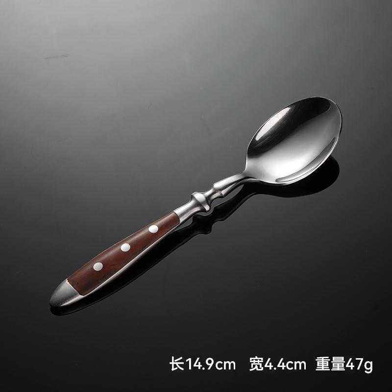 6piece stainless steel handle kitchen knife set suitable for home kitchen and dining room including steak knife forks and spoons