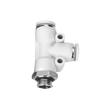 G-Thread Pneumatic Quick Connect T-Type Fitting with Seal Ring, 3-Way, PD-G Series 4/6/8/10-G01/02.