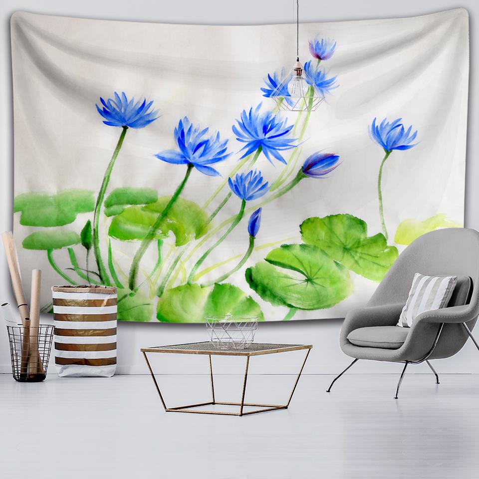 Wall Tapestry, Zen Garden, Massage Stone and Water Lily Beach Towel Throw Blanket Picnic Yoga Mat Family Outfit