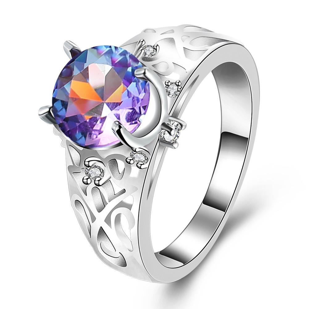 

Женское модное кольцо из серебра 925 пробы 9 фиолетовый