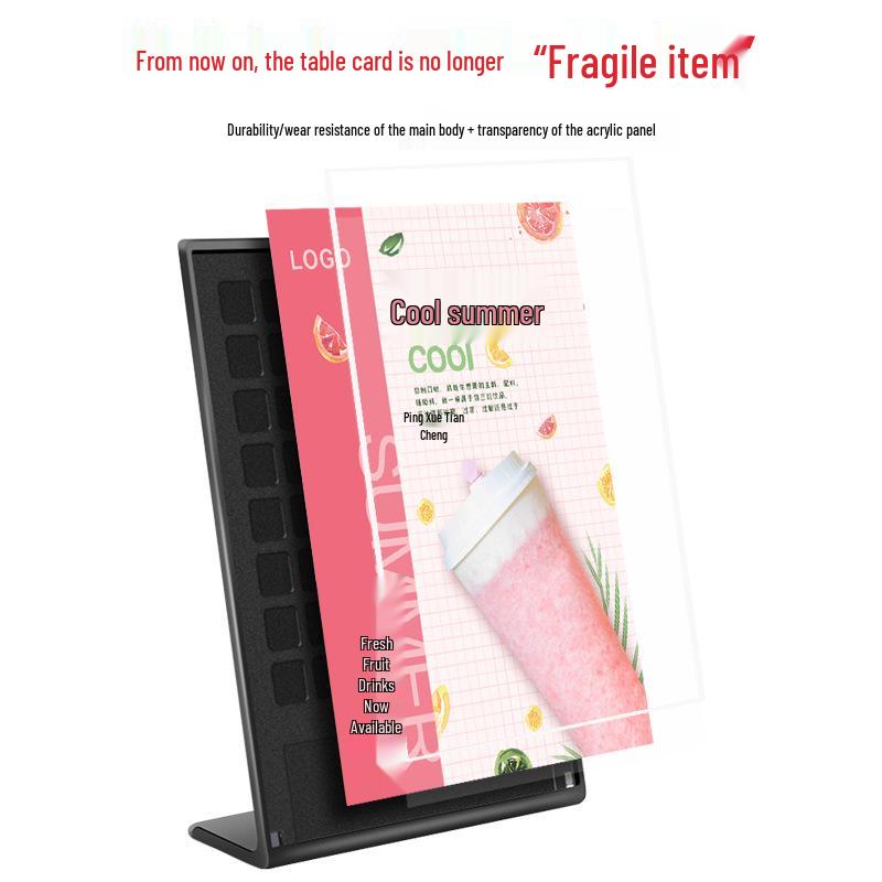 T-shaped Open Frame Menu Holder for Tables - Available in A4, A5, A6 Sizes