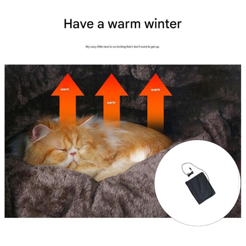 Dog Blanket Puppy Thicken Bed Electric Warming Mat Rectangular Furry Cover Sofa for Small to Pet Creative Designs