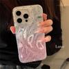 Pink Feather Yarn Bow Protective Case for iPhone 12/14/15 Pro Max/16