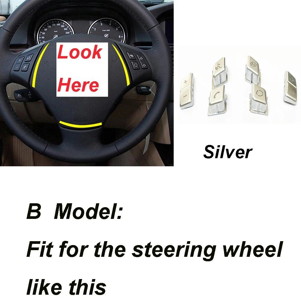 

Серебристый автомобильный руль M, замена кнопки переключателя для BMW 3 серии E90 E92 E93 M3/1 серии E81 E82 E87 E88/X1 E84 B Model Silver