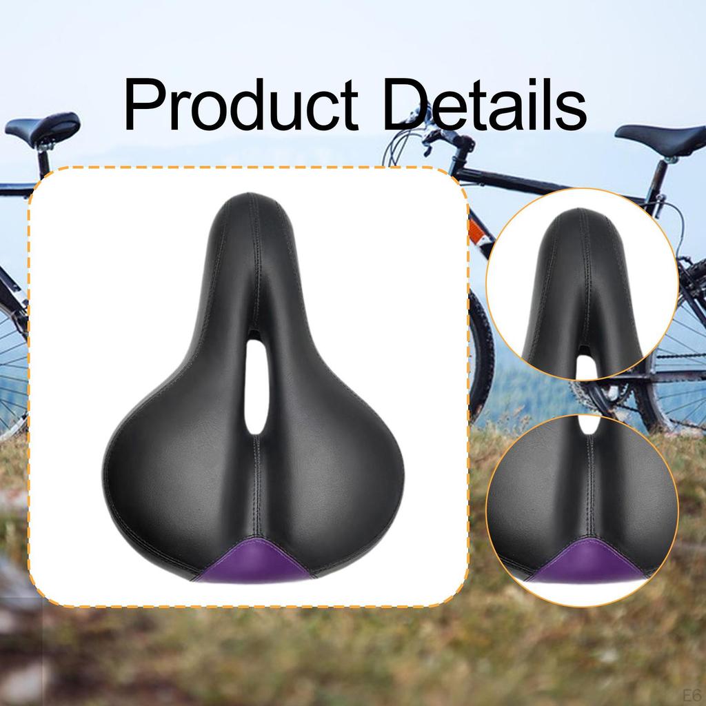 Bicycle Saddle PU Leather Sponge Cycling Seat Comfortable Bike for