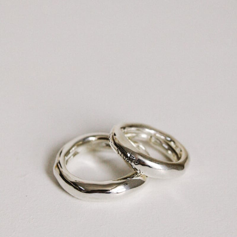 Ydbl Double Ring (SET) Engraved Couple Ring