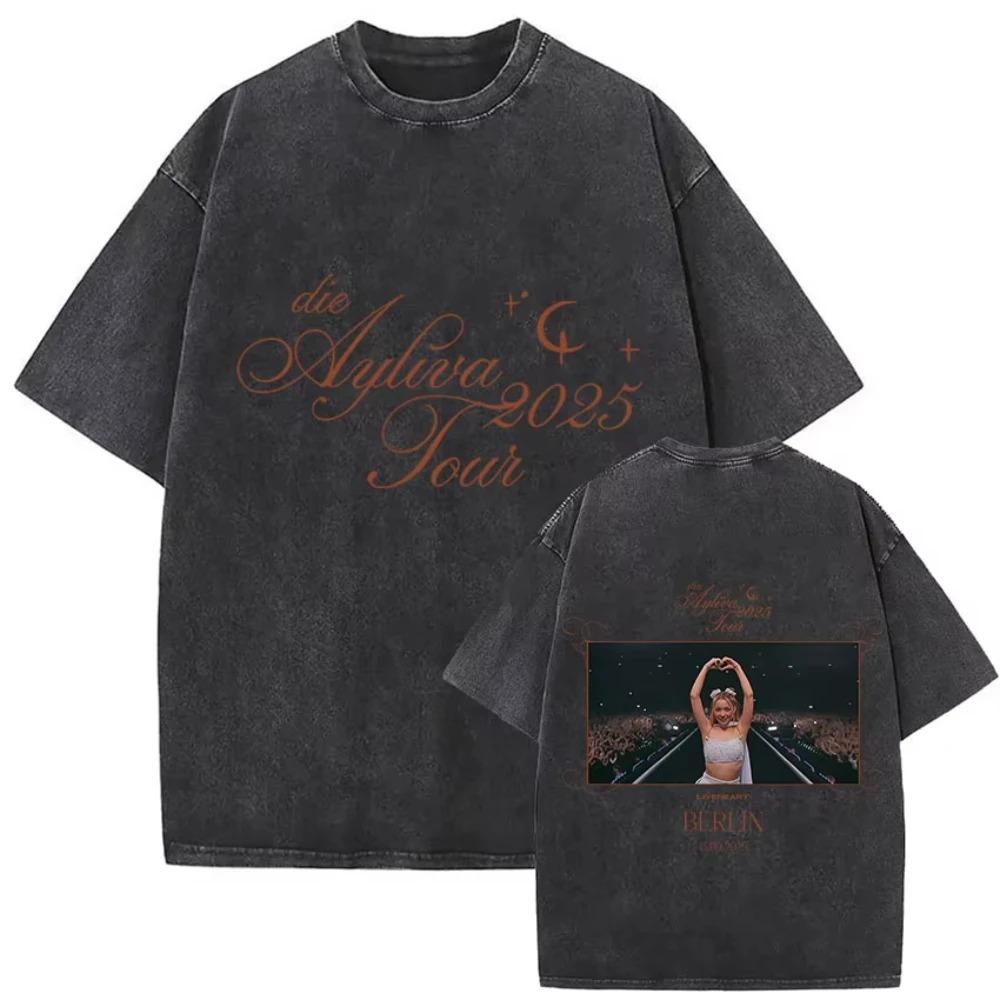 

Singer Die Ayliva Tour Fans Merch T Shirts Unisex Music Album Hip Hop Short Sleeve Tshirt Cotton Trendy Streetwear Tshirt S