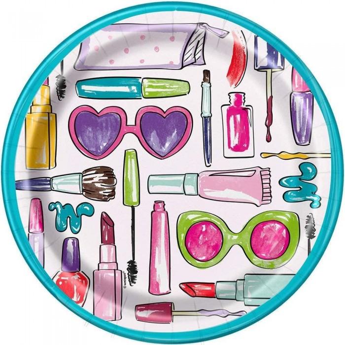 Unique Party Spa Paper Party Plates (Pack of 8)