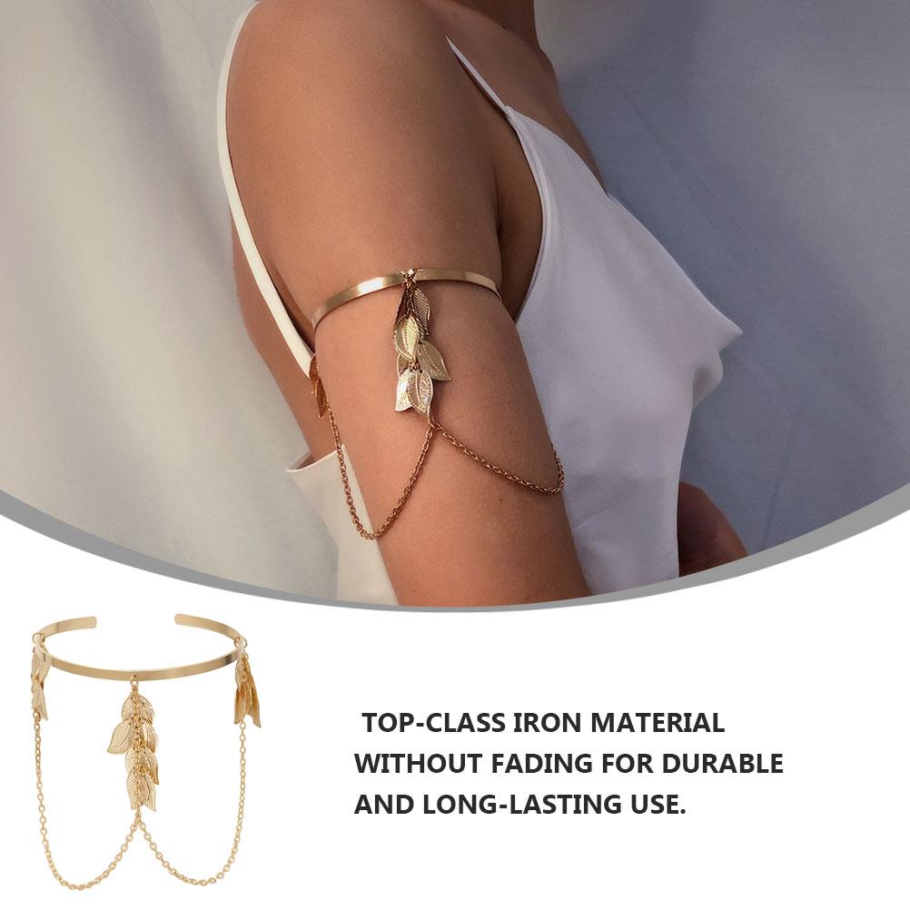 Handled Geometriskt Blad Tofs Kedja Hänge Armband Man Plysch Dekorationer Armband Utrikeshandel Sandaler Kvinna