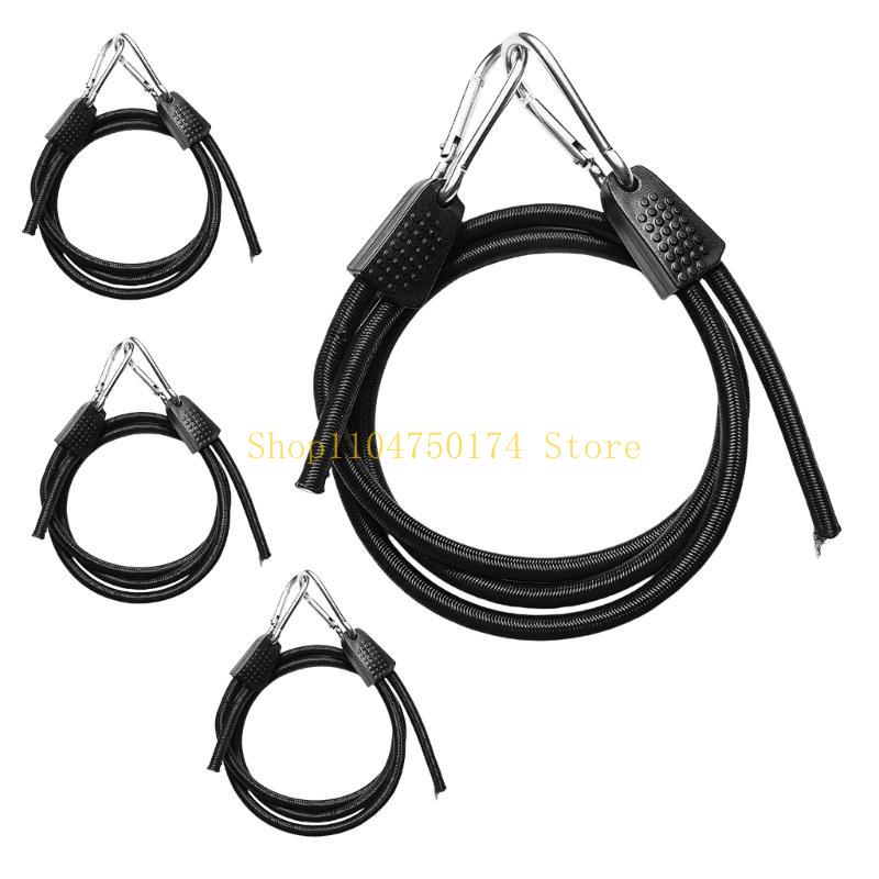 4pcs Not Corrosion Hook Elastic Tie Down Straps Rubber Bungee Cords for Trucks top sale
